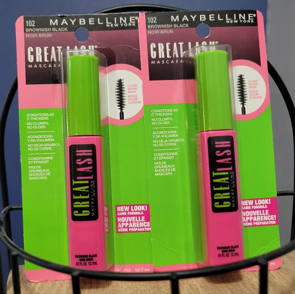 Maybelline Great Lash Mascara - Brownish Black (Bundle of 2)